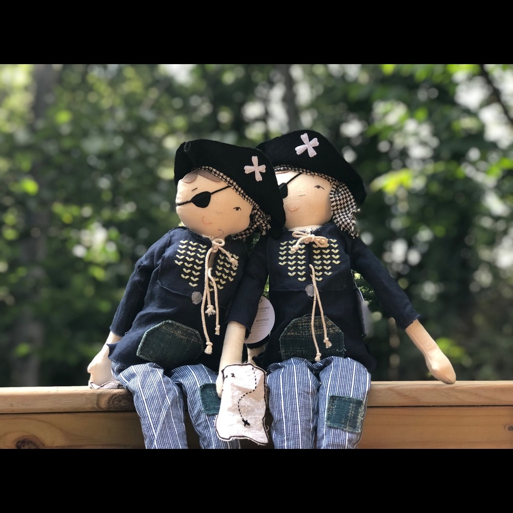Discontinued Pottery Barn Kids pirate doll. NWT